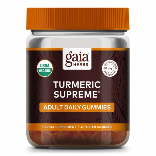 Gaia Herbs Turmeric Supreme® Adult Daily Gummies Perspective: front