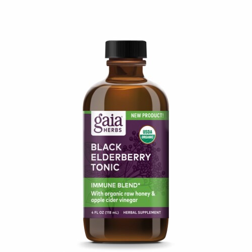 Gaia Herbs Black Elderberry Tonic Perspective: front