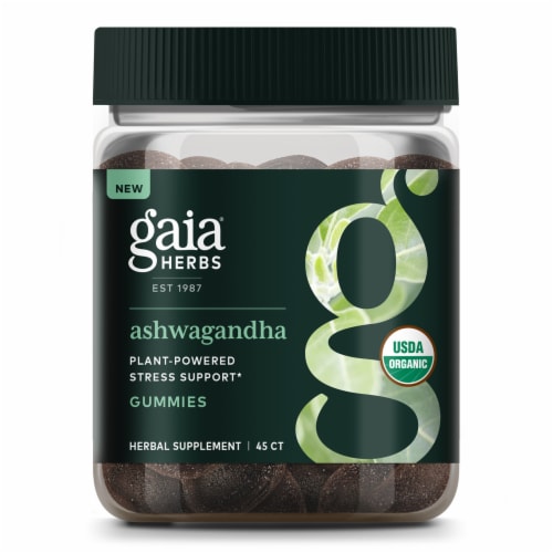 Gaia Herbs® Organic Ashwagandha Gummies Perspective: front