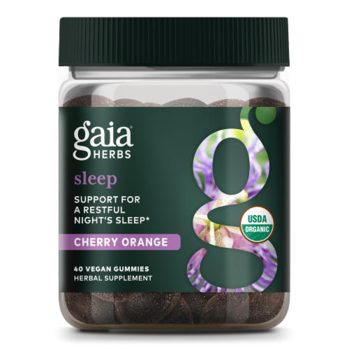 Gaia Herbs Plant Powered Sleep Support Gummies Perspective: front