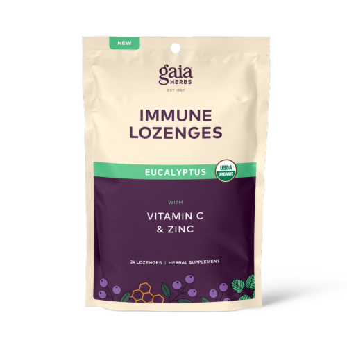 Gaia® Herbs Immune Lozenges - Eucalyptus Perspective: front