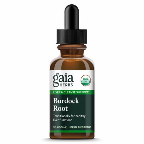 Gaia Herbs® Burdock Root Liver & Cleanse Support Herbal Supplement Perspective: front