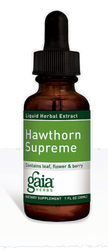 Gaia Herbs Hawthorn Supreme Herbal Extract Perspective: front