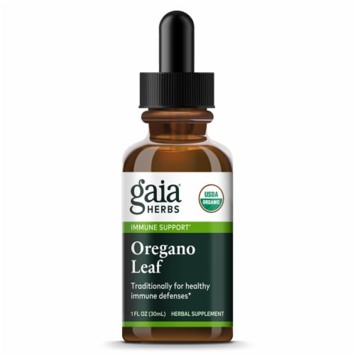 Gaia® Herbs Oregano Leaf Herbal Extract Perspective: front