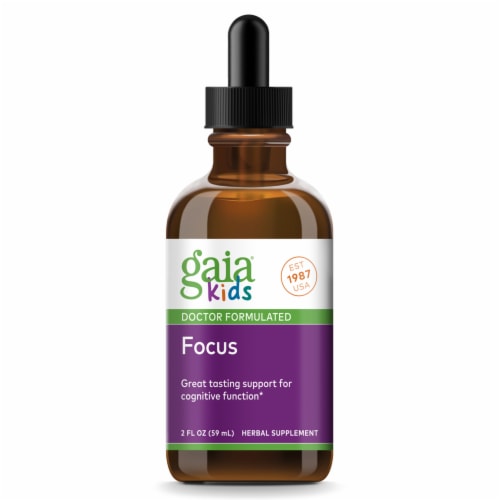 Gaia® Kids Attention Daily Herbal Drops Perspective: front