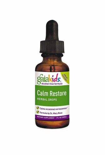 Gaia Herbs  GaiaKids™ Calm Restore Herbal Drops Perspective: front