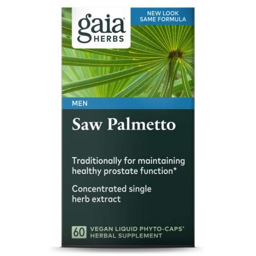 Gaia® Herbs Saw Palmetto Vegan Liquid Phyto-Caps Perspective: front