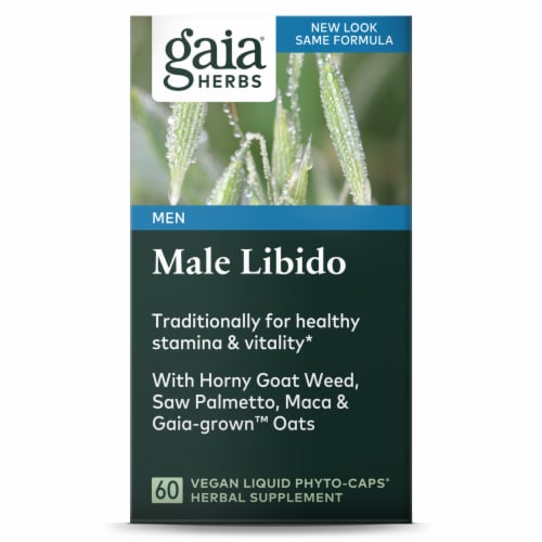 Gaia® Herbs Male Libido Supplement Perspective: front