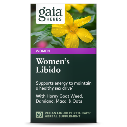 Gaia Herbs Women's Libido Capsules Perspective: front