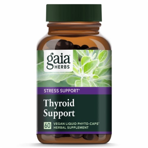 Gaia® Herbs Thyroid Support Vegan Liquid Phyto-Caps Perspective: front