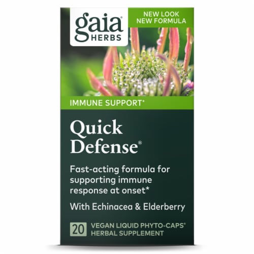Gaia Herbs® Quick Defense Liquid Phyto-Caps Perspective: front