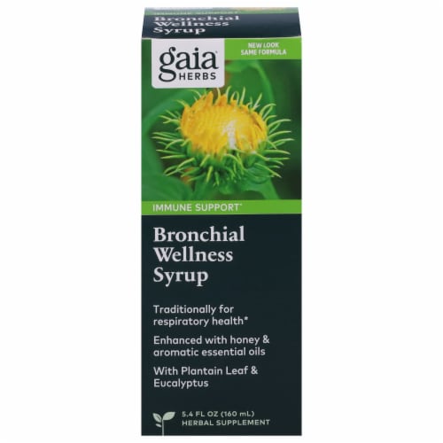 Gaia Herbs Bronchial Wellness Syrup Perspective: front
