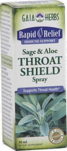 Gaia Herbs Sage & Aloe Throat Shield Spray Perspective: front