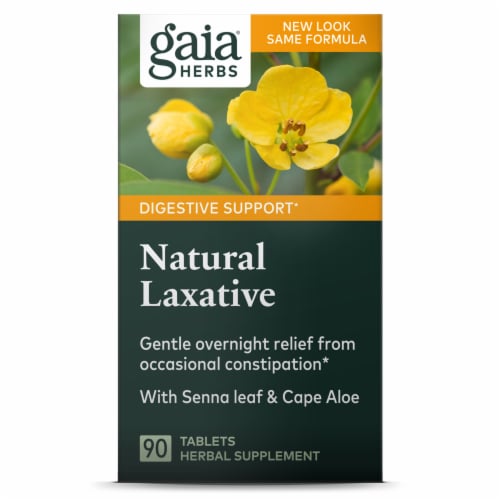 Gaia Herbs® Natural Laxative Tablets Perspective: front