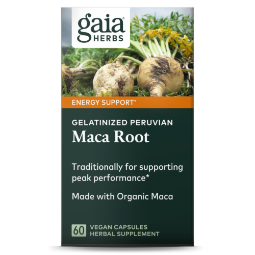 Gaia Herbs® Maca Root Vegan Capsules Perspective: front