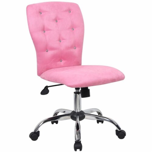 Pink tufted desk chair cheap