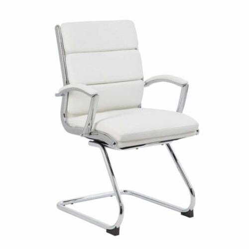 Boss Executive CaressoftPlus Chair with Metal Chrome Finish - Guest Chair Perspective: front