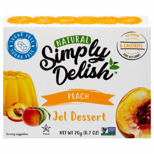Simply Delish™ Natural Peach Jel Dessert Sugar Free Perspective: front
