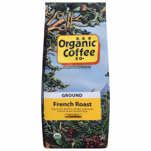 The Organic Coffee Co. French Roast Ground Coffee Perspective: front