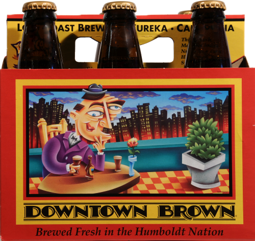 Lost Coast Brewery Downtown Brown Ale Perspective: front
