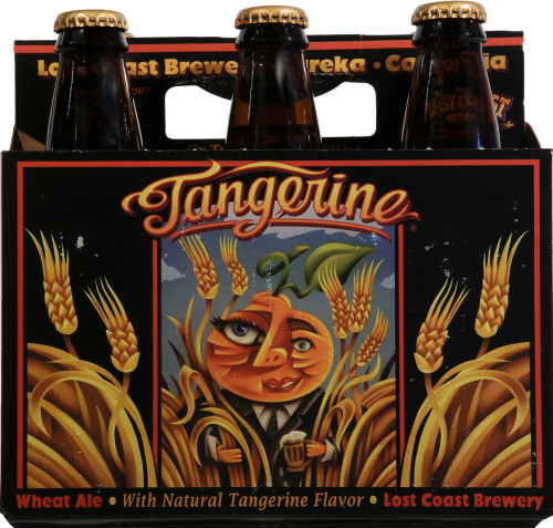 Lost Coast Tangerine Wheat Ale Perspective: front