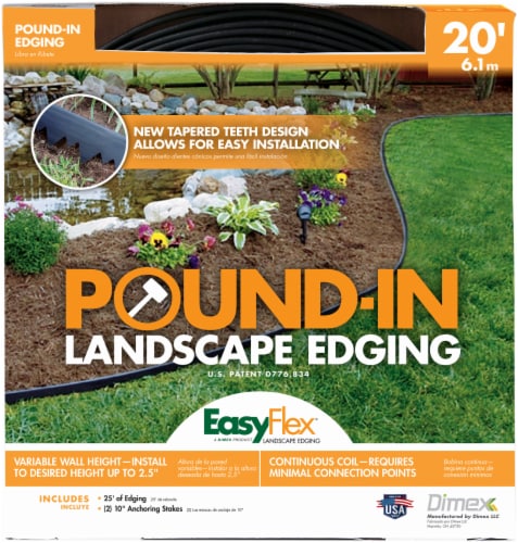 Easy Flex® Pound-In Landscape Edging - Black Perspective: front