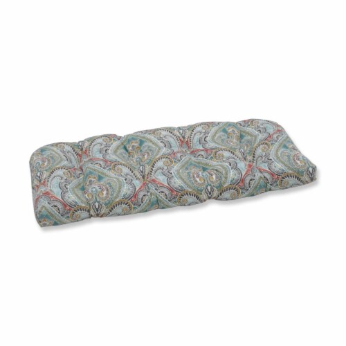 Pillow Perfect Outdoor Indoor Pretty Witty Reef Wicker Loveseat