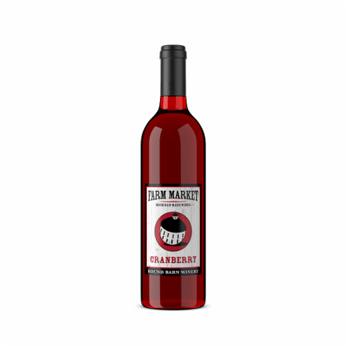 Round Barn Winery Farm Market Cranberry Wine Perspective: front