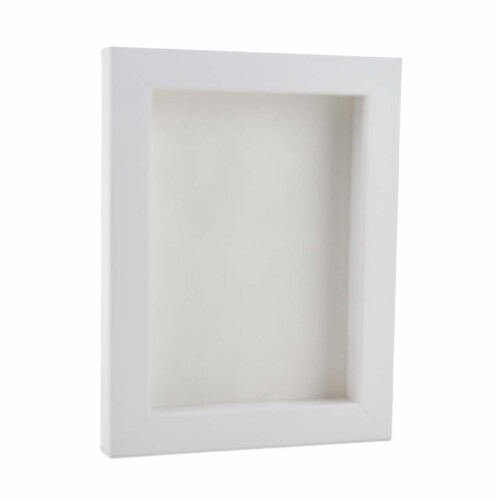 16x20 Shadow Box Frame White Wood 3 4 Depth White Suede Backing UV Acrylic 16x20 Gerbes Super Markets