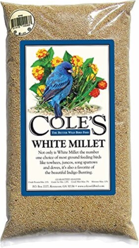 Cole's CWBMI10 White Millet Bird Seed, 10-Pound Perspective: front