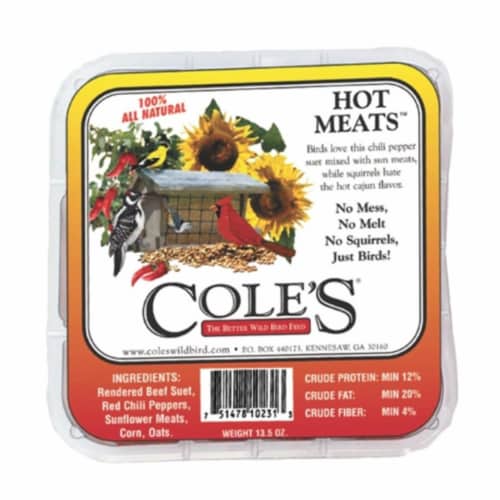 Coles Wild Bird Products Co COLESGCHMSU Hot Meats Suet Cake Perspective: front
