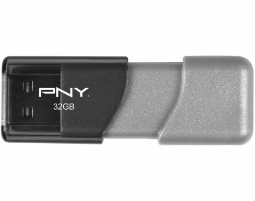 PNY Elite Turbo Attache USB 3.0 Flash Drive - Silver Perspective: front