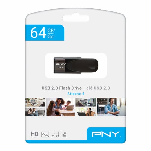 PNY Attach 3 64GB USB 2.0 Flash Drive, 1 ct - Food and Drug