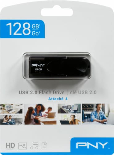 PNY® Black USB 2.0 Flash Drive Perspective: front