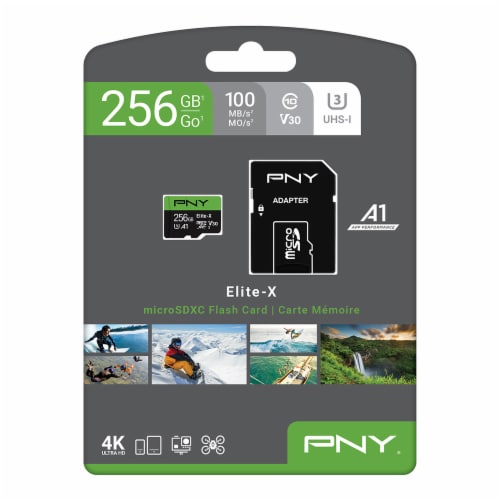 PNY Elite-X microSDXC Flash Memory Card Perspective: front