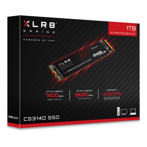 PNY Technologies Gaming XLR8 CS3140 1TB M.2 Internal SSD Perspective: front