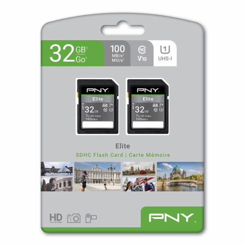 PNY® 32GB Elite Class 10 SDHC Flash Memory Cards, 2 ct - Kroger