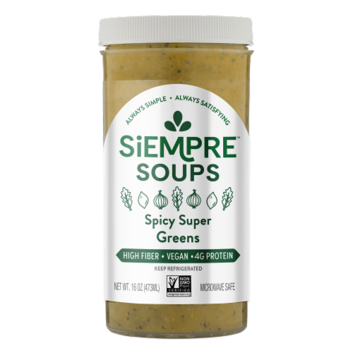 Skinny Souping Vegan High Fiber Spicy Super Greens Perspective: front