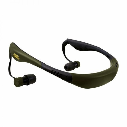 Pro Ears Stealth 28 Rechargeable Protective Electronic Light Ear Buds, Green Perspective: front