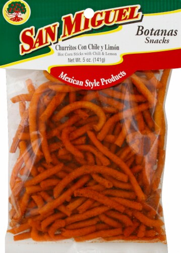 San Miguel Hot Chili Lemon Corn Sticks Perspective: front