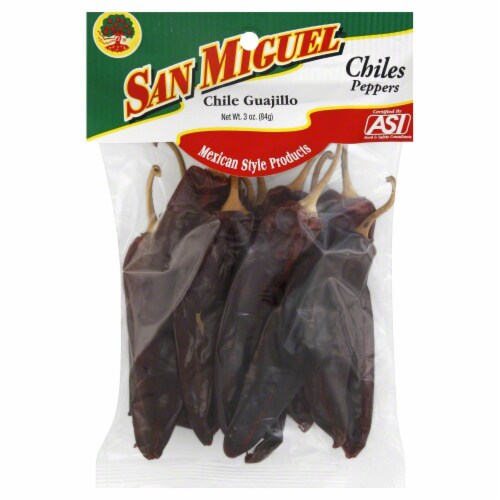 San Miguel Chile Guajillo Dried Peppers Perspective: front
