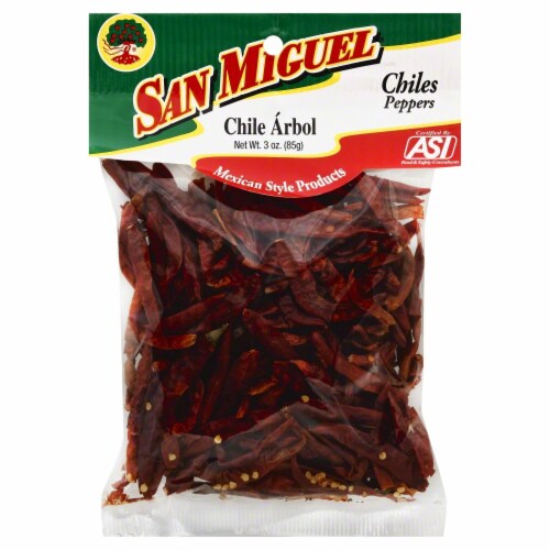 San Miguel Chile Arbol Dried Peppers Perspective: front