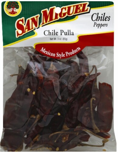San Miguel Chile Pulla Dried Peppers Perspective: front