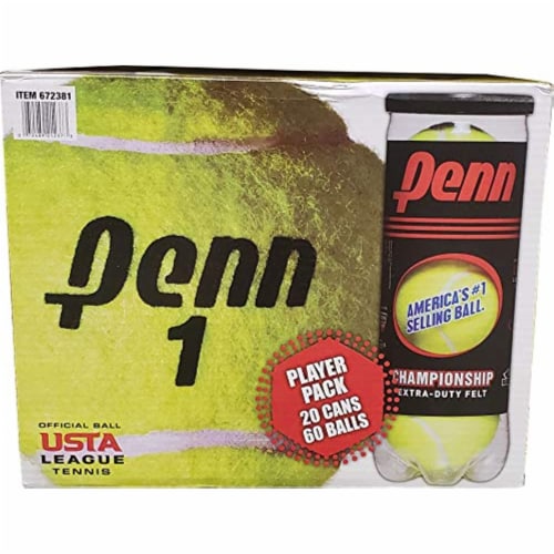 Penn Player Pack - 20 Cans(60 Balls Total) Perspective: front