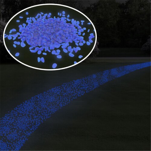 Garden Stones Glow in the Dark Solar Pathway Pebble Lights Blue 500 Count 1 Jay C Food Stores