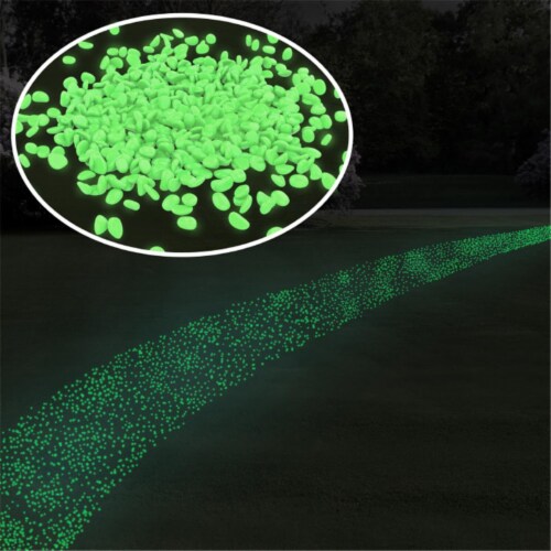 Garden Stones Glow in the Dark Solar Pathway Pebble Lights Green 500 Count 1 Jay C Food Stores