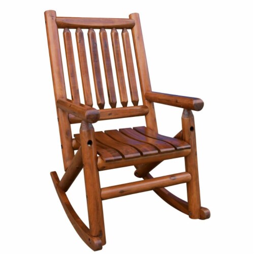 Porch Single Rocker, Honey Perspective: front