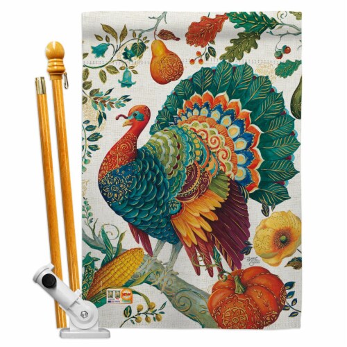 BD-BI-HS-105057-IP-BO-D-US18-WA 28 x 40 in. Suzani Turkey Garden Friends Birds Impressions De Perspective: front