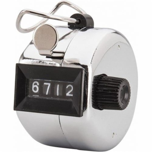 4 Digit Hand Held Tally Counter - Pack of 12 Perspective: front