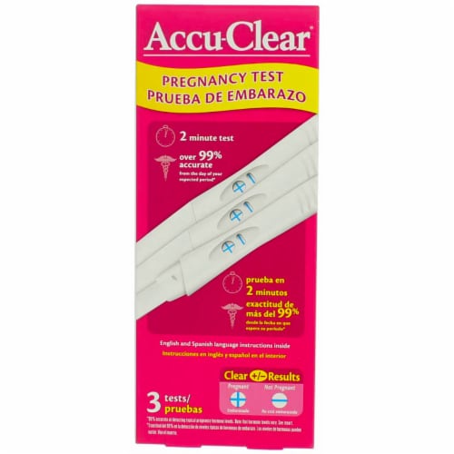 Accu-Clear Pregnancy Test, 3 Ct Perspective: front